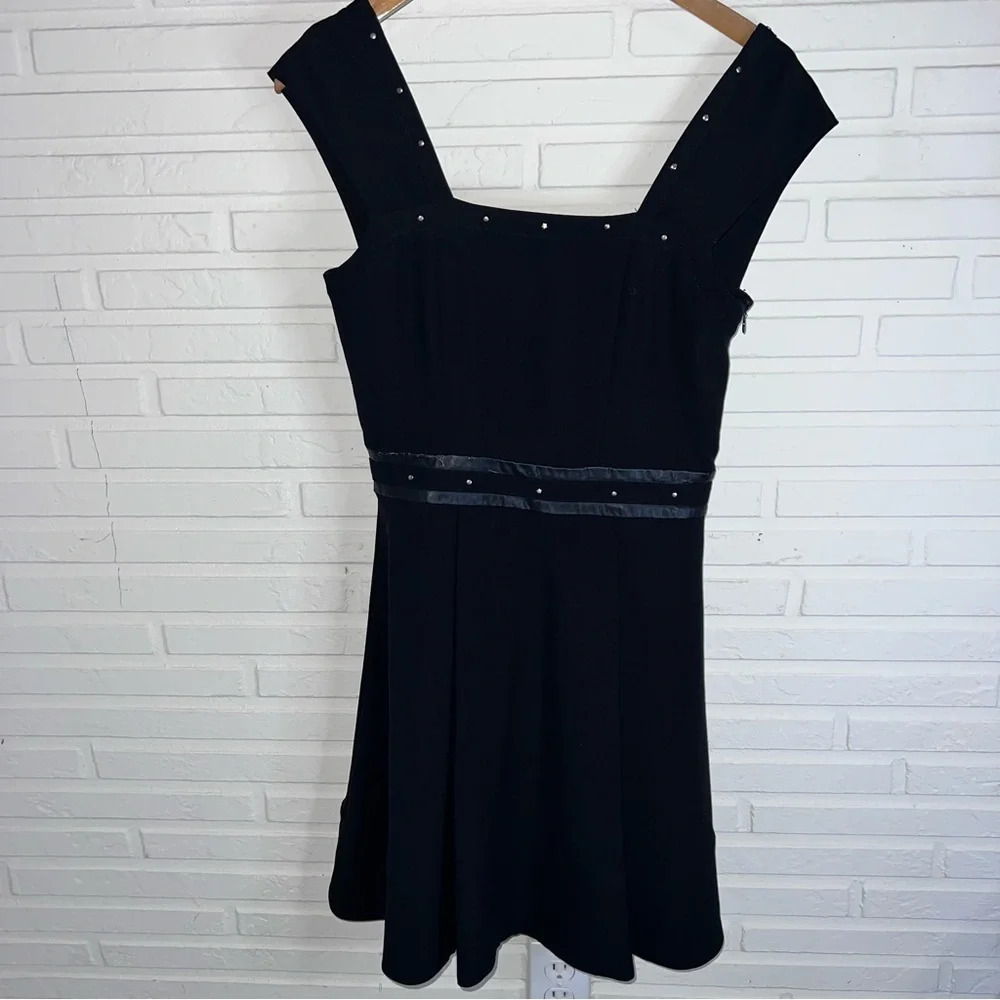Liu Jo Black Embellished Flowy Skater Mini Dress, Women’s Italian Size 40